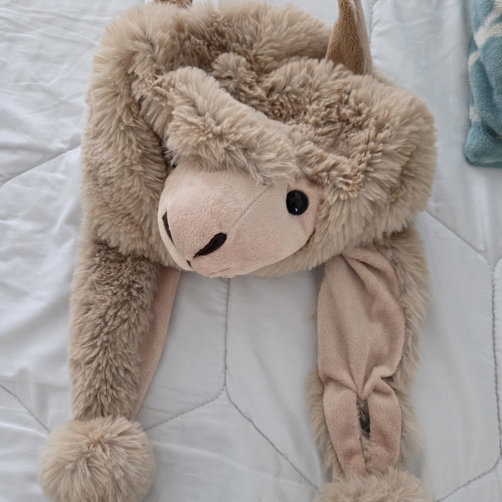 Cute Llama Plush Hat with Ears